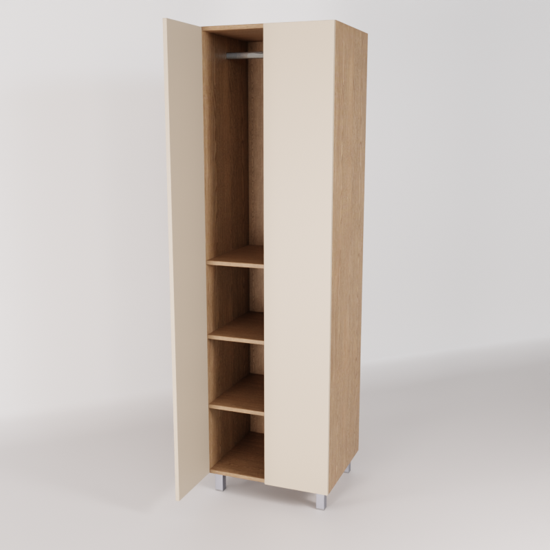 Skříň na míru s hladkými dvířky a minimalistickým designem
